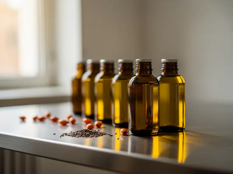 Specialty vegetable oils with seeds and berries